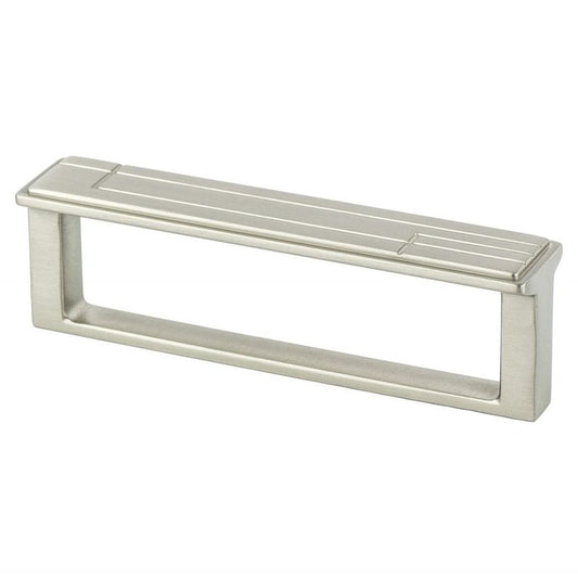 4.06" Artisan Flat Pull in Brushed Nickel from Oak Collection