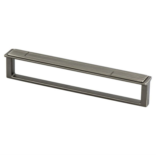 6.63" Artisan Flat Pull in Vintage Nickel from Oak Collection