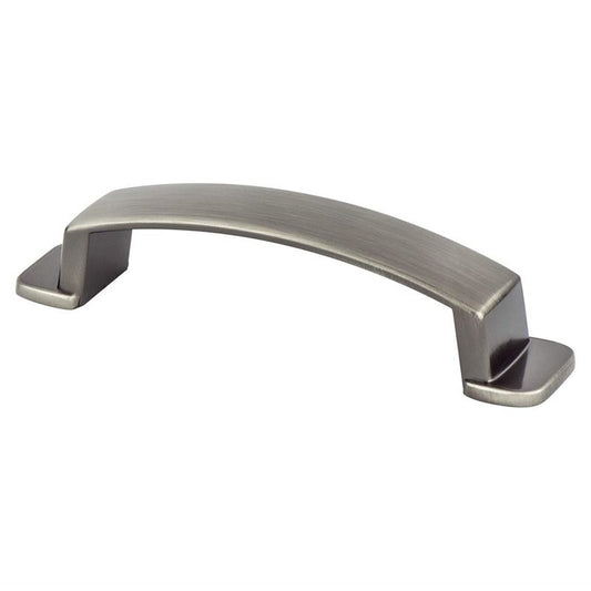 4.88" Transitional Modern Arch Pull in Brushed Tin from Oasis Collection