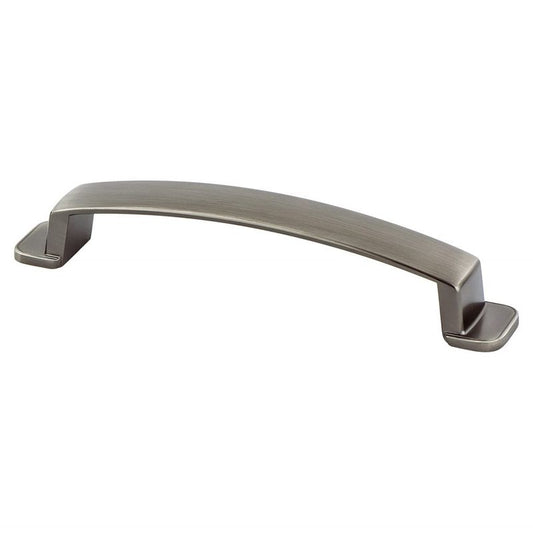 6.06" Transitional Modern Arch Pull in Brushed Tin from Oasis Collection