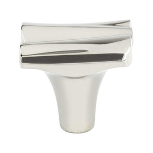 1' Wide Artisan Rectangular Knob in Polished Nickel from Puritan Collection