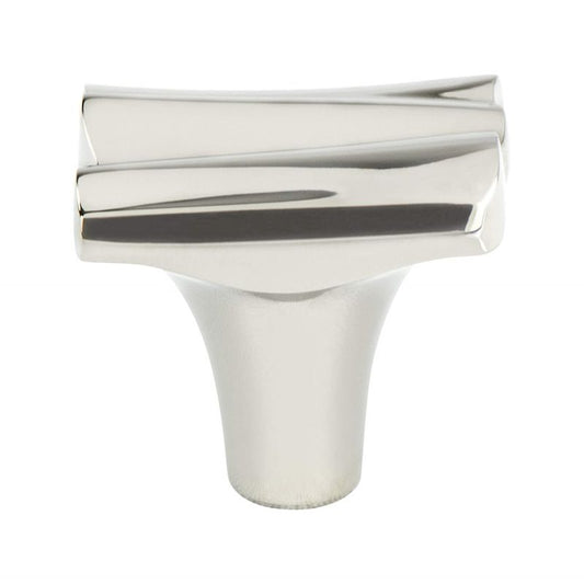 1" Wide Artisan Rectangular Knob in Polished Nickel from Puritan Collection