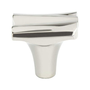 1' Wide Artisan Rectangular Knob in Polished Nickel from Puritan Collection