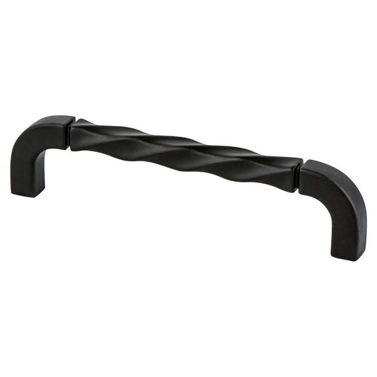 5.44" Artisan Twisted Pull in Black from Rhapsody Collection