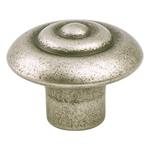 1.25' Wide Artisan Round Knob in Weathered Nickel from Rhapsody Collection