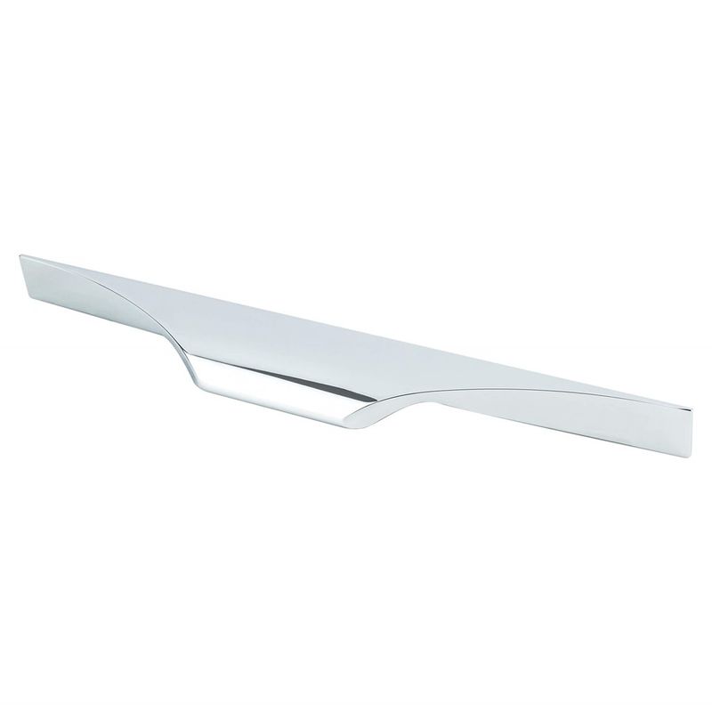 7.5' Contemporary Flat Pull in Polished Chrome from Silhouette Collection