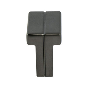 0.75' Wide Contemporary Rectangular Knob in Slate from Skyline Collection
