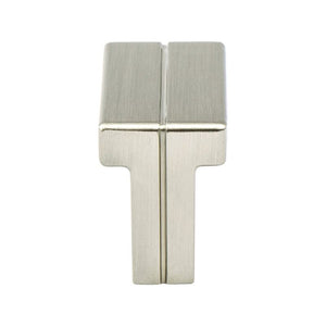 0.75' Wide Contemporary Rectangular Knob in Brushed Nickel from Skyline Collection