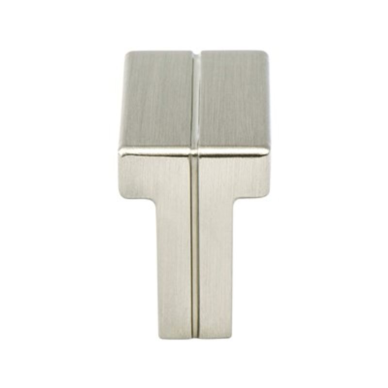 0.75' Wide Contemporary Rectangular Knob in Brushed Nickel from Skyline Collection