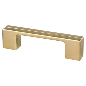 4.19' Contemporary Flat Pull in Modern Brushed Gold from Skyline Collection