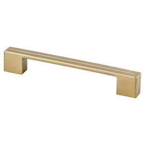 6.69' Contemporary Flat Pull in Modern Brushed Gold from Skyline Collection