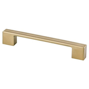 6.69' Contemporary Flat Pull in Modern Brushed Gold from Skyline Collection