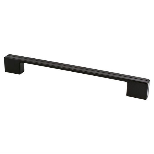 9.25" Contemporary Flat Pull in Matte Black from Skyline Collection