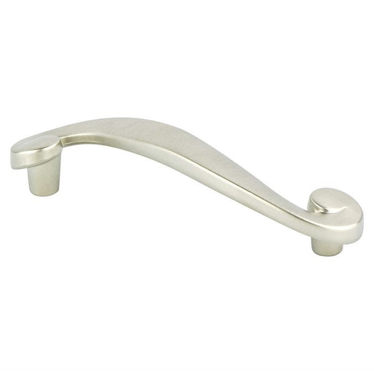 4.69" Artisan Curved Pull in Brushed Nickel from Sonata Collection