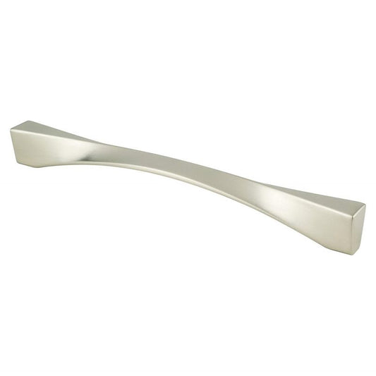 9.19" Contemporary Twisted Pull in Brushed Nickel