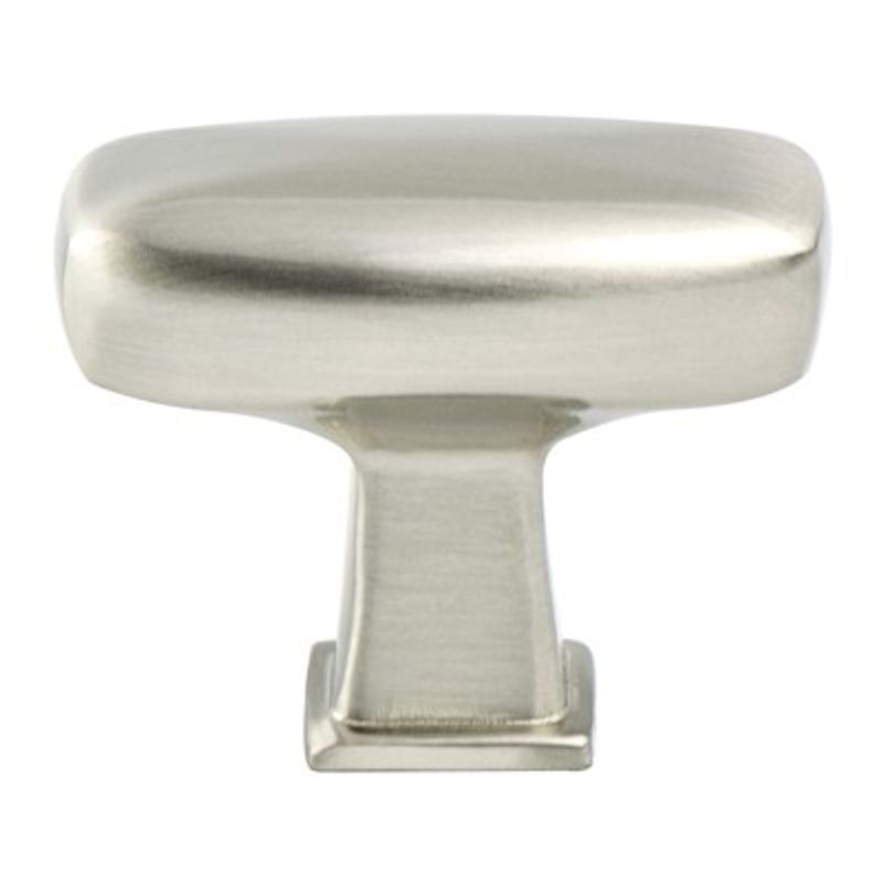 0.75' Wide Transitional Modern Classic Rectangular Knob in Brushed Nickel from Subtle Collection