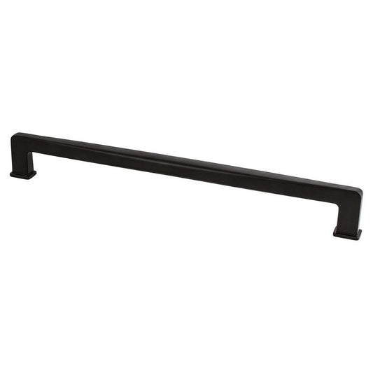 12.63" Transitional Modern Appliance Pull in Matte Black from Subtle Surge Collection