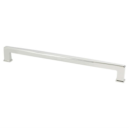 12.63" Transitional Modern Appliance Pull in Polished Nickel from Subtle Surge Collection