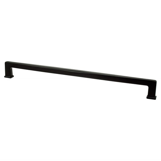 18.44" Transitional Modern Appliance Pull in Matte Black from Subtle Surge Collection