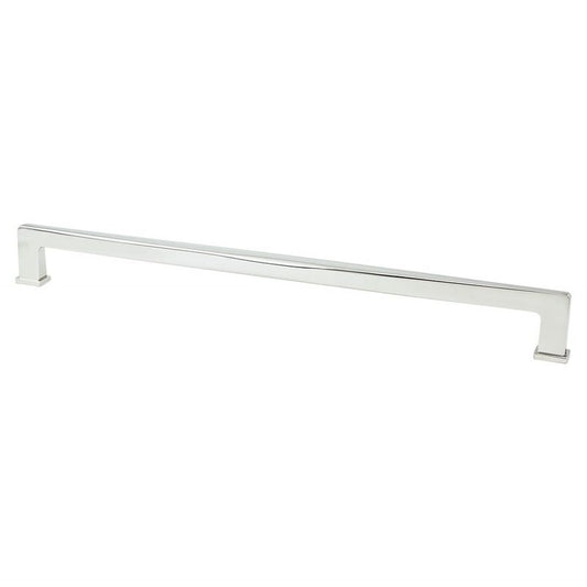 18.44" Transitional Modern Appliance Pull in Polished Nickel from Subtle Surge Collection