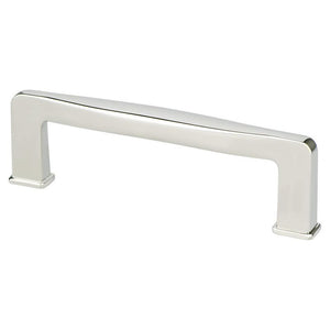 4.38' Transitional Modern Contoured Square Pull in Polished Nickel from Subtle Collection