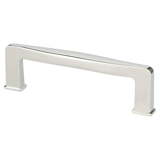 4.38" Transitional Modern Contoured Square Pull in Polished Nickel from Subtle Collection