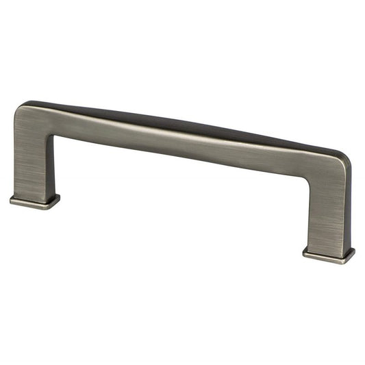 4.38" Transitional Modern Contoured Square Pull in Vintage Nickel from Subtle Collection