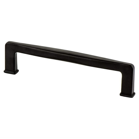 5.56" Transitional Modern Contoured Square Pull in Matte Black from Subtle Collection