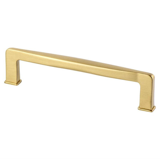 5.56" Transitional Modern Contoured Square Pull in Modern Brushed Gold from Subtle Collection