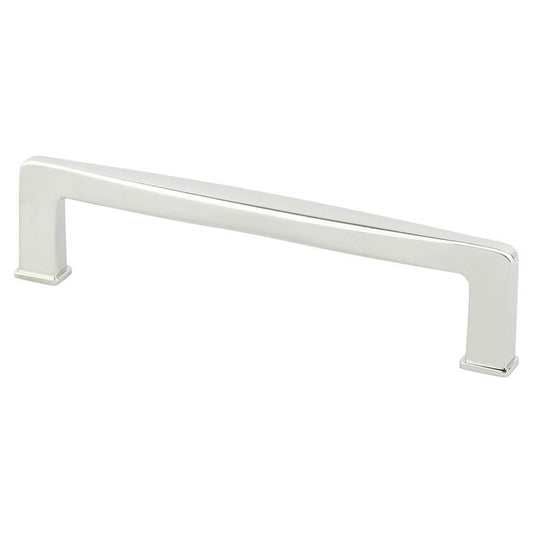 5.56" Transitional Modern Contoured Square Pull in Polished Nickel from Subtle Collection