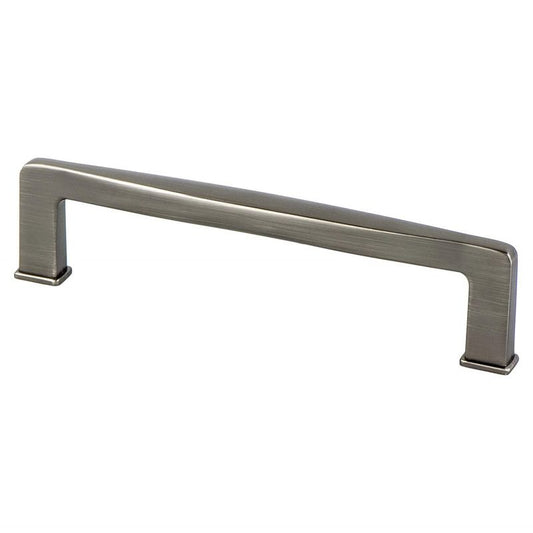 5.56" Transitional Modern Contoured Square Pull in Vintage Nickel from Subtle Collection