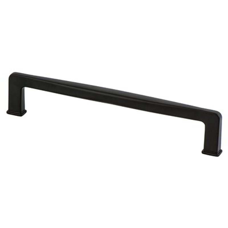6.94' Transitional Modern Contoured Square Pull in Matte Black from Subtle Collection