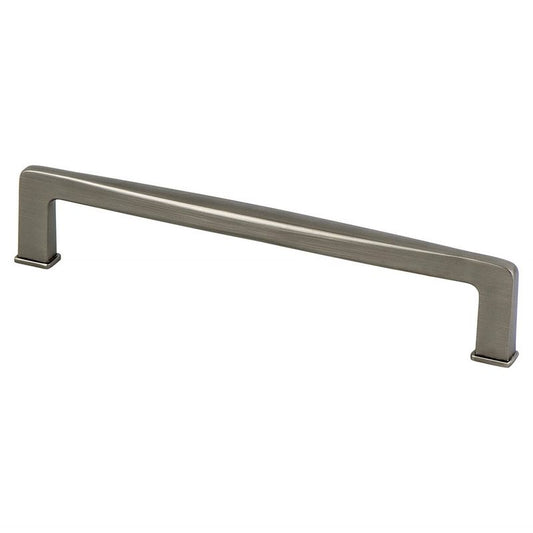 6.94" Transitional Modern Contoured Square Pull in Vintage Nickel from Subtle Collection