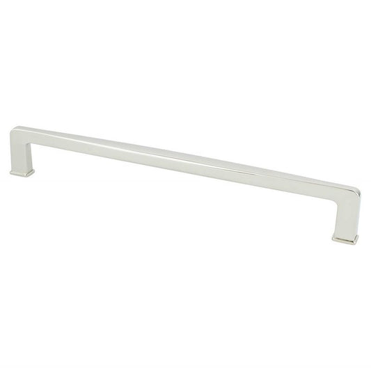 9.38" Transitional Modern Contoured Square Pull in Polished Nickel from Subtle Collection