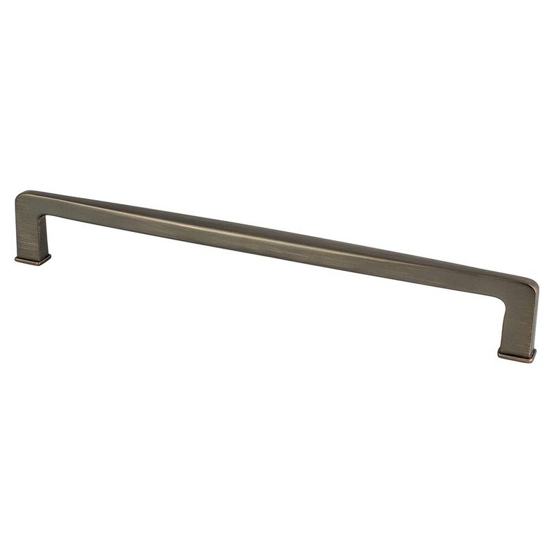 9.38' Transitional Modern Contoured Square Pull in Verona Bronze from Subtle Collection