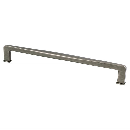 9.38" Transitional Modern Contoured Square Pull in Vintage Nickel from Subtle Collection