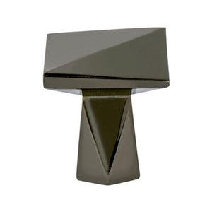 1.19' Wide Contemporary Square Knob in Black Nickel from Swagger Collection