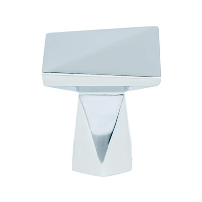1.19' Wide Contemporary Square Knob in Polished Chrome from Swagger Collection