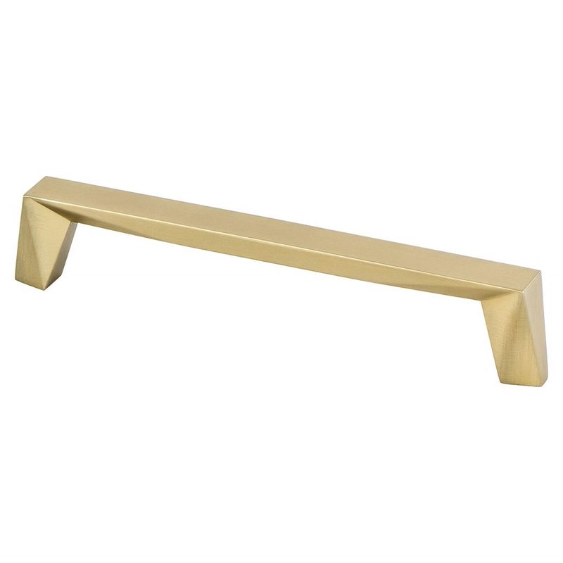 6.75' Contemporary Angular Straight Pull in Modern Brushed Gold from Swagger Collection
