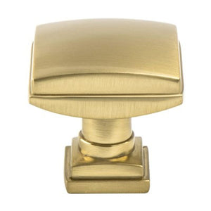 1.25' Wide Traditional Square Knob in Modern Brushed Gold from Tailored Collection