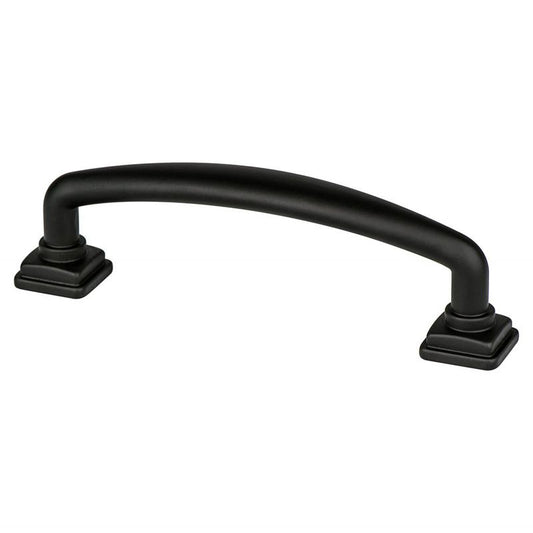 4.5" Traditional Round Arch Pull in Matte Black from Tailored Collection