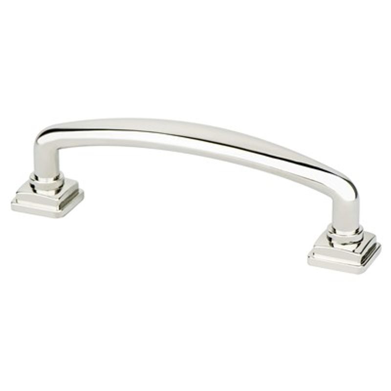 4.5' Traditional Round Arch Pull in Polished Nickel from Tailored Collection