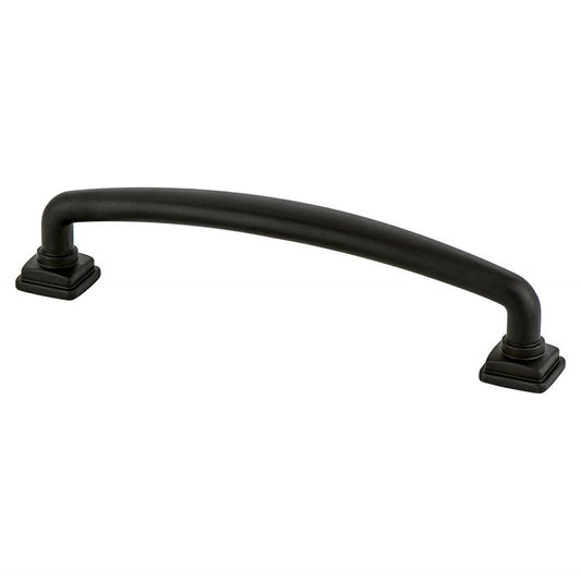 5.75" Traditional Round Arch Pull in Matte Black from Tailored Collection