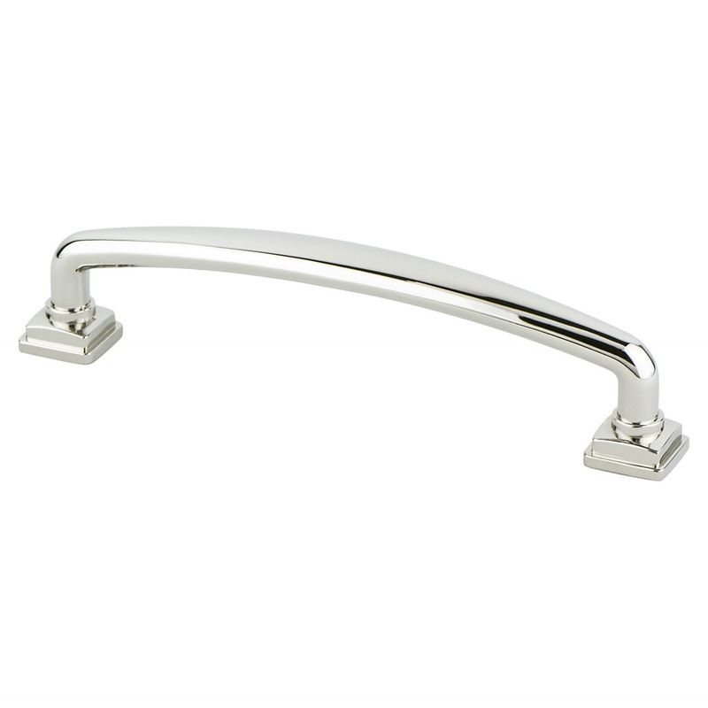 5.75' Traditional Round Arch Pull in Polished Nickel from Tailored Collection