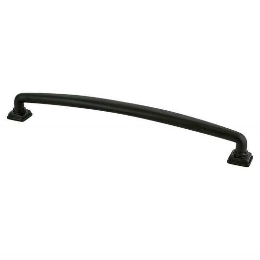 9.63" Traditional Round Arch Pull in Matte Black from Tailored Collection