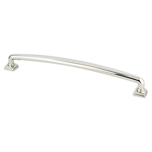 9.63" Traditional Round Arch Pull in Polished Nickel from Tailored Collection