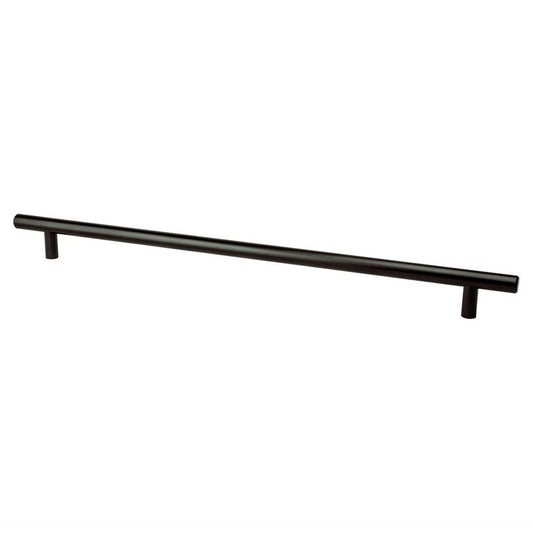 15" Transitional Modern Bar Pull in Black from Tempo Collection