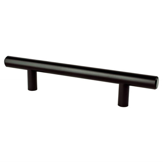 6.13" Transitional Modern Bar Pull in Black from Intersect Collection
