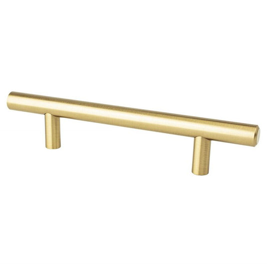 6.13" Transitional Modern Bar Pull in Modern Brushed Gold from Tempo Collection