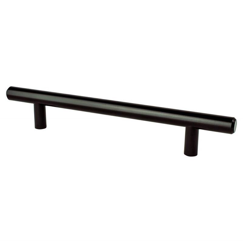 7.38' Transitional Modern Bar Pull in Black from Tempo Collection